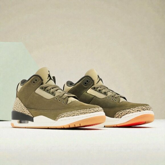Air Jordan 3 Retro \'Family Affair\' Mens Retro Basketball Olive/Sail DN3707 202 main image 7